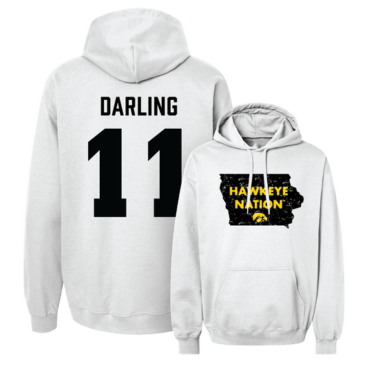 White Women's Volleyball State Hoodie Youth Small / Amanda Darling | #11