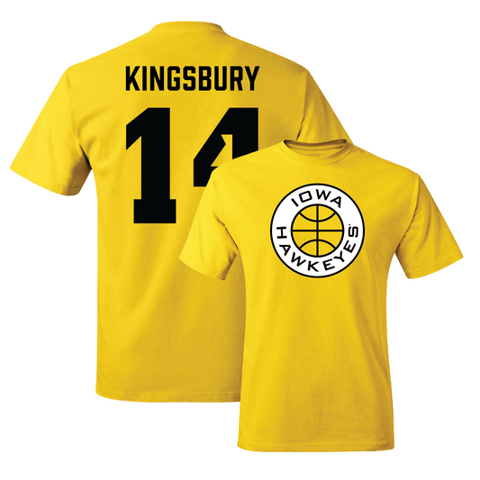 Gold Men's Basketball Tee Youth Small / Carter Kingsbury | #14