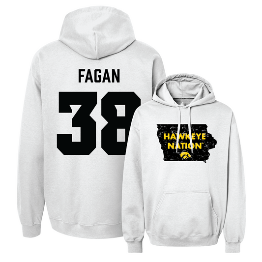 White Football State Hoodie Youth Small / Gregory Fagan | #38