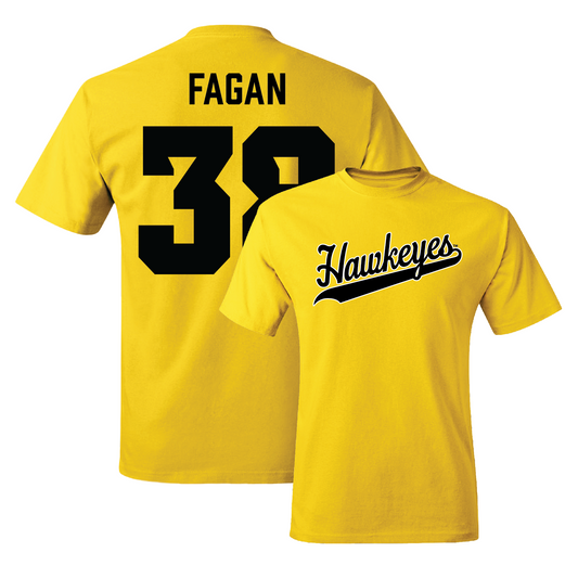 Gold Football Script Tee Youth Small / Gregory Fagan | #38