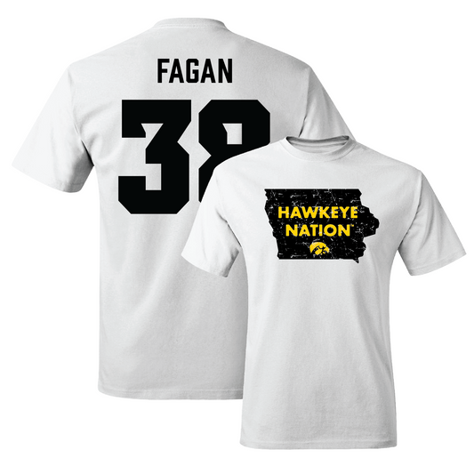 White Football State Comfort Colors Tee Youth Small / Gregory Fagan | #38