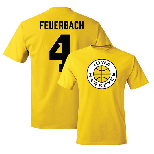Gold Women's Basketball Tee Youth Small / Kylie Feuerbach | #4