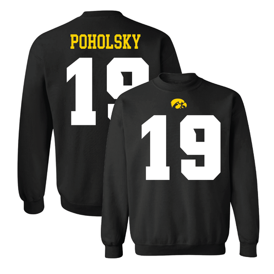 Black Football Shirsey Crew Youth Small / Tommy Poholsky | #19