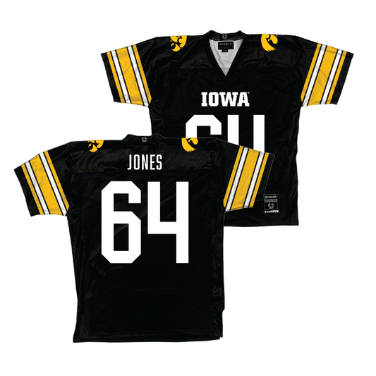 Iowa Black Football Jersey - Leighton Jones