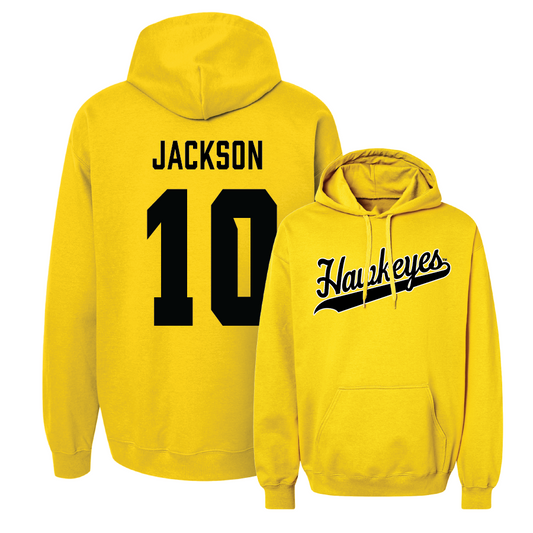 Gold Football Script Hoodie - Nick Jackson