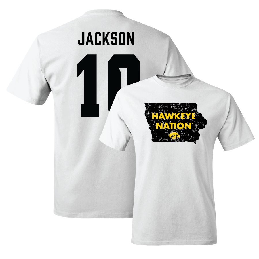 White Football State Comfort Colors Tee - Nick Jackson