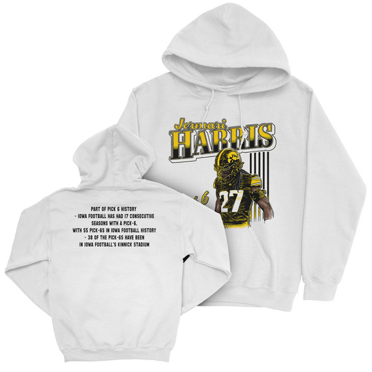 EXCLUSIVE RELEASE: Jermari Harris "Pick 6" White Hoodie