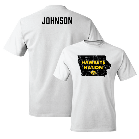 Track & Field White State Comfort Colors Tee - Kalil Johnson