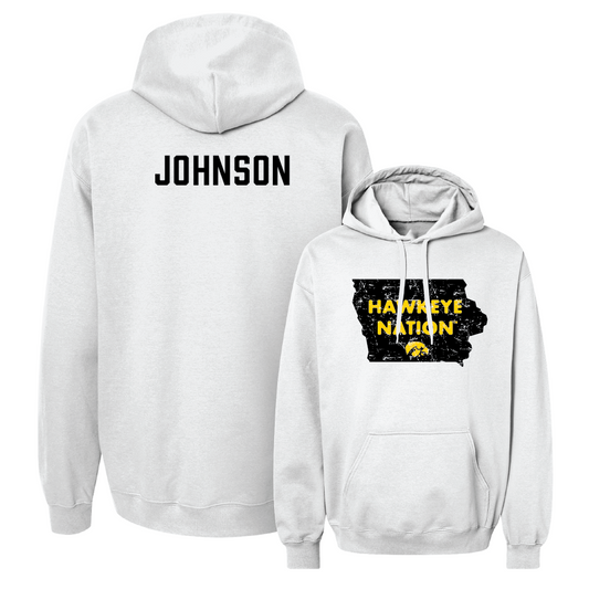 Track & Field White State Hoodie - Kalil Johnson