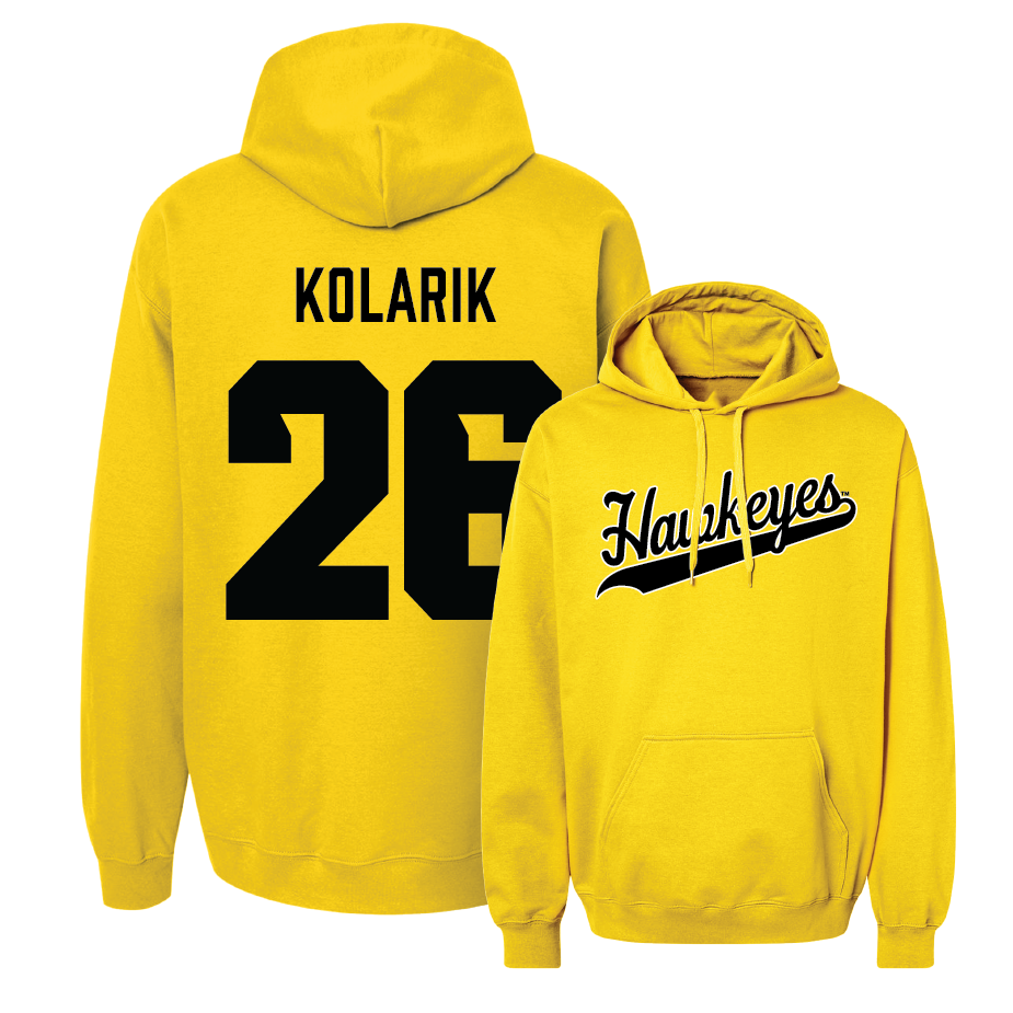 Gold Football Script Hoodie  - Kael Kolarik