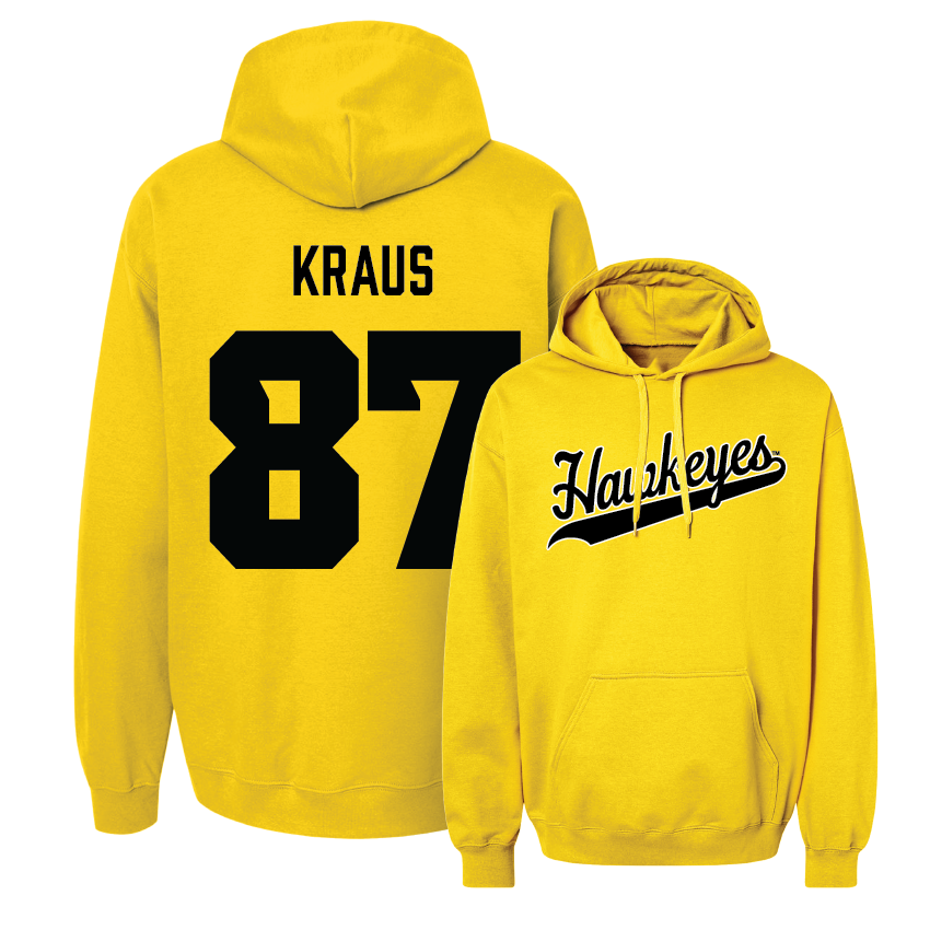 Gold Football Script Hoodie - Andrew Kraus