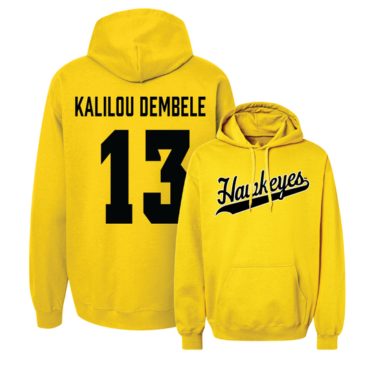 Gold Men's Basketball Script Hoodie - Ladji Kalilou Dembélé