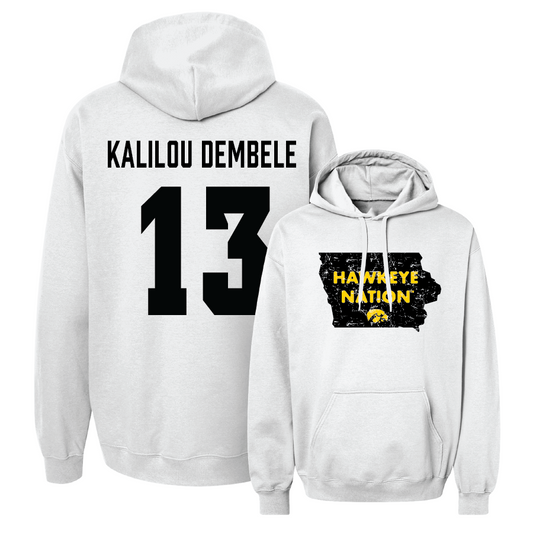 Men's Basketball White State Hoodie - Ladji Kalilou Dembélé