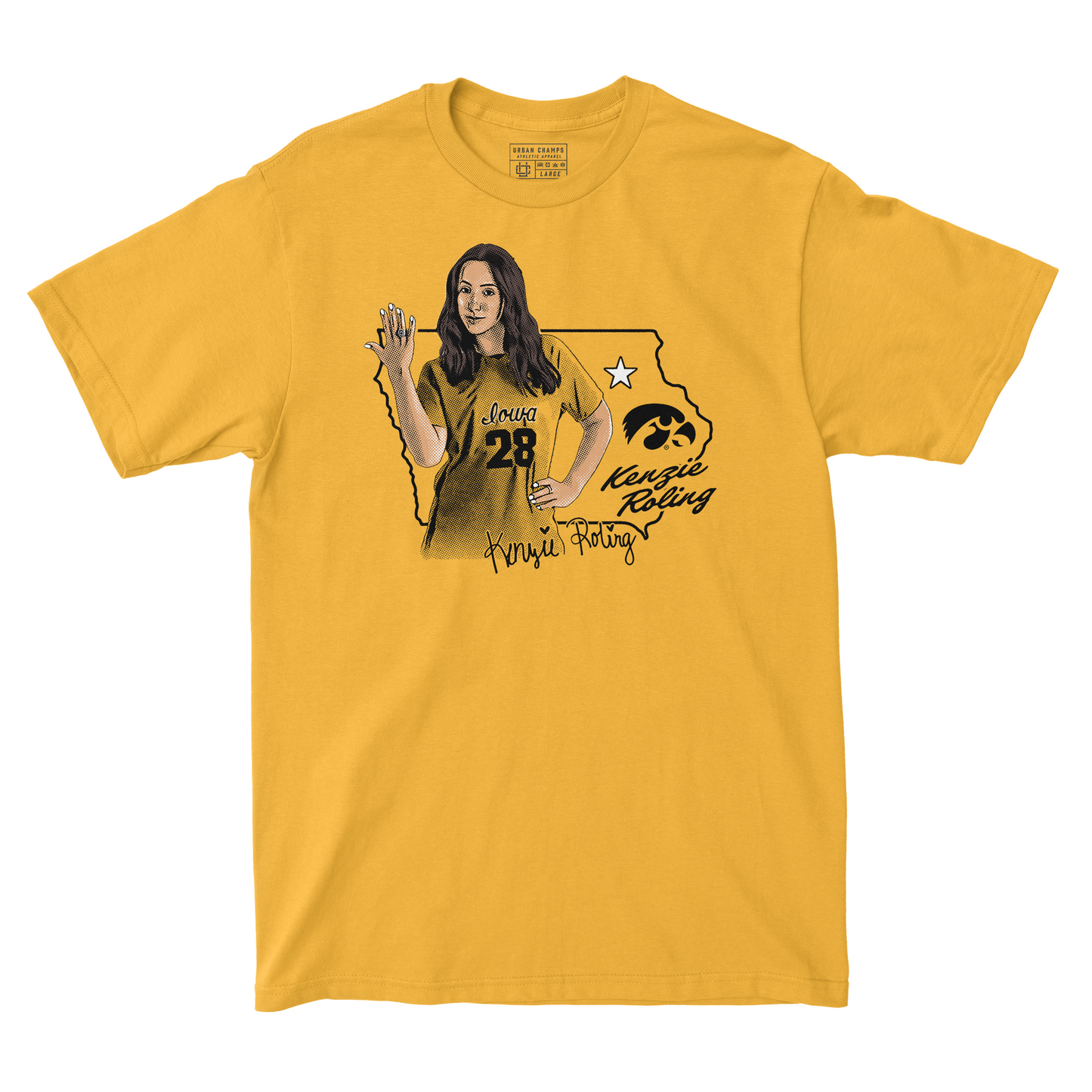 EXCLUSIVE RELEASE: Kenzie Roling Cartoon Gold Tee