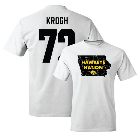 Football White State Comfort Colors Tee - Kale Krogh