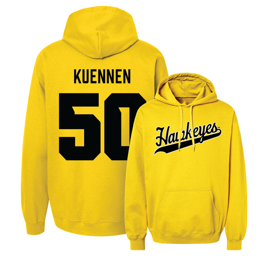 Gold Football Script Hoodie   - Ryan Kuennen