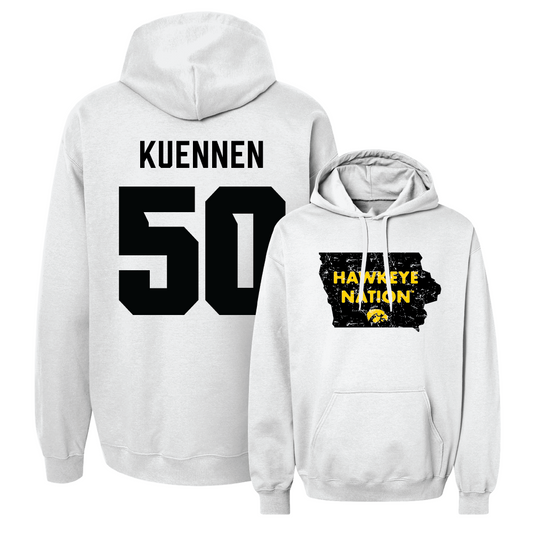 White Football State Hoodie   - Ryan Kuennen