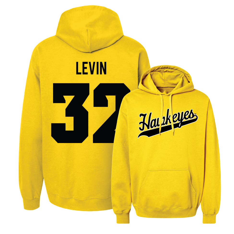 Gold Women's Basketball Script Hoodie  - Callie Levin