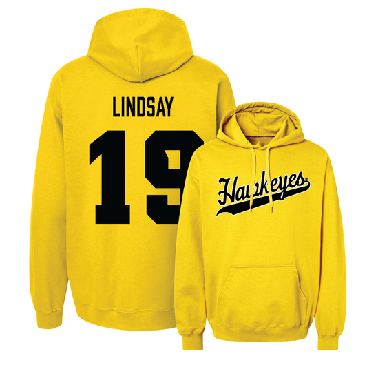 Gold Softball Script Hoodie - Hannah Lindsay