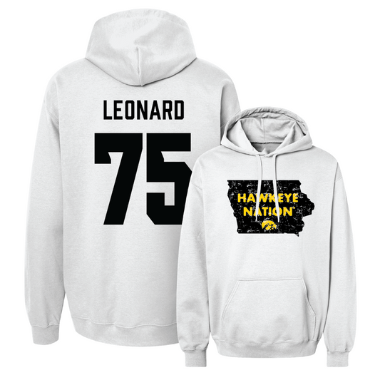 Football White State Hoodie - Cannon Leonard