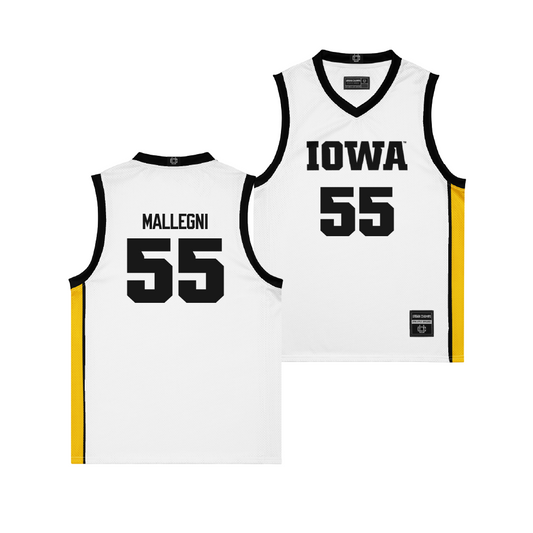 Iowa Women's Basketball White Jersey - Teagan Mallegni