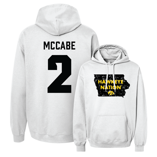 Women's Basketball White State Hoodie - Taylor McCabe