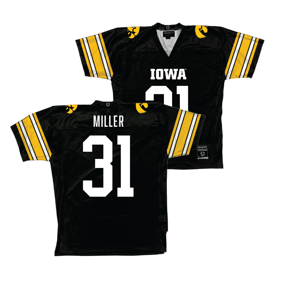 Black Iowa Football Jersey   - Eli Miller