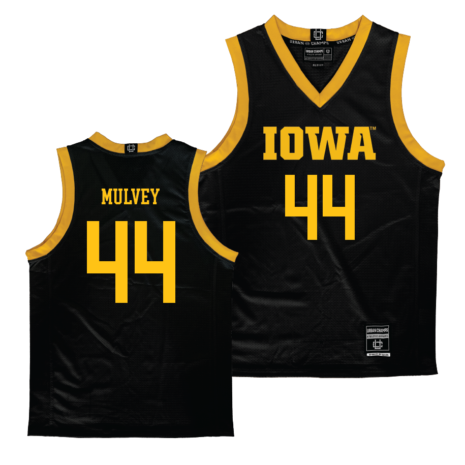 Iowa Men's Black Basketball Jersey - Riley Mulvey