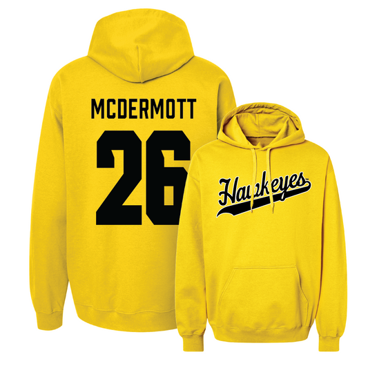 Gold Football Script Hoodie - Aidan McDermott