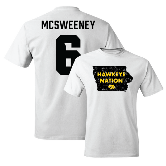 Women's Volleyball White State Comfort Colors Tee - Delaney McSweeney
