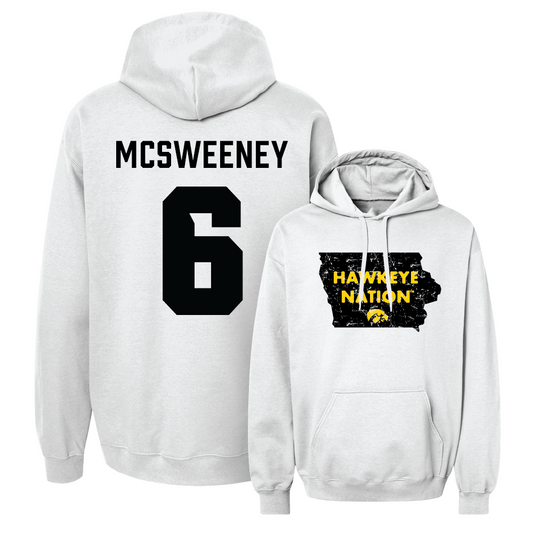 Women's Volleyball White State Hoodie - Delaney McSweeney