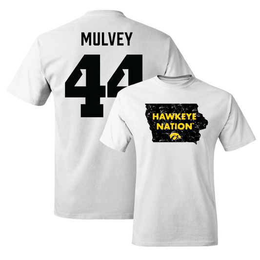 Men's Basketball White State Comfort Colors Tee - Riley Mulvey