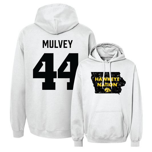 Men's Basketball White State Hoodie - Riley Mulvey