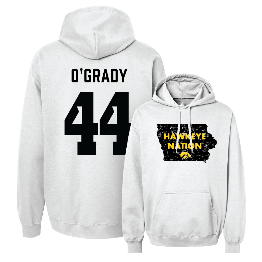 Women's Basketball White State Hoodie - Addison O'Grady