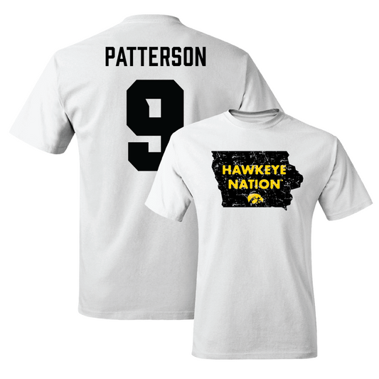 White Football State Comfort Colors Tee   - Jaziun Patterson