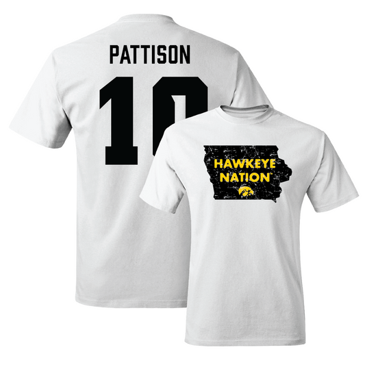 Women's Soccer White State Comfort Colors Tee  - Eva Pattison