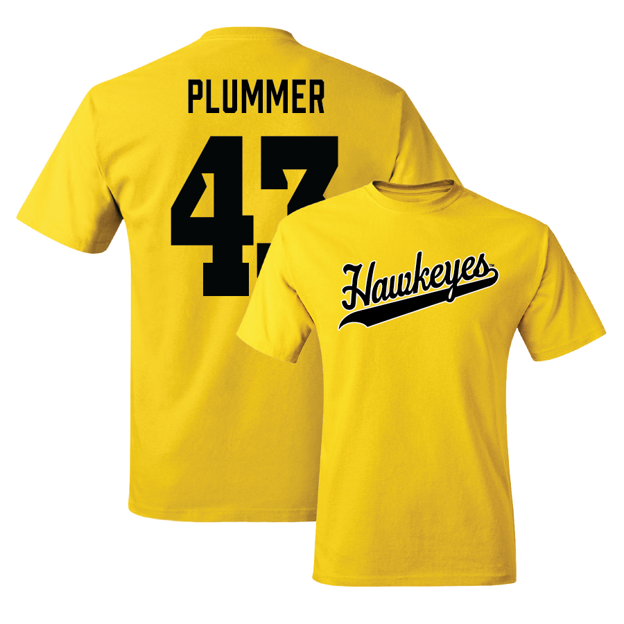 Gold Baseball Script Tee - Ty Plummer