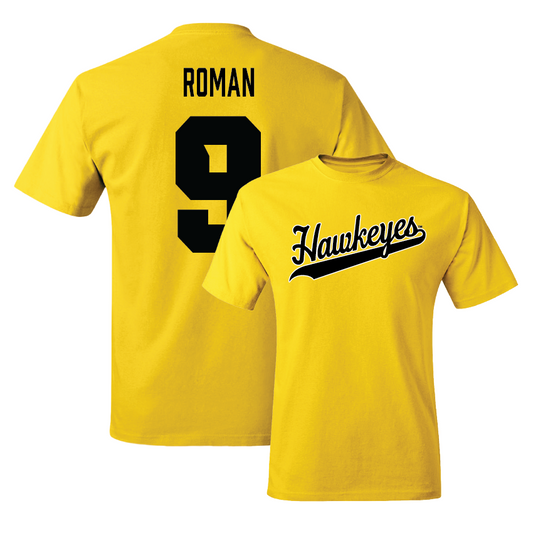 Gold Softball Script Tee - Tatianna Roman