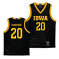 Iowa Men's Black Basketball Jersey - Payton Sandfort | #20