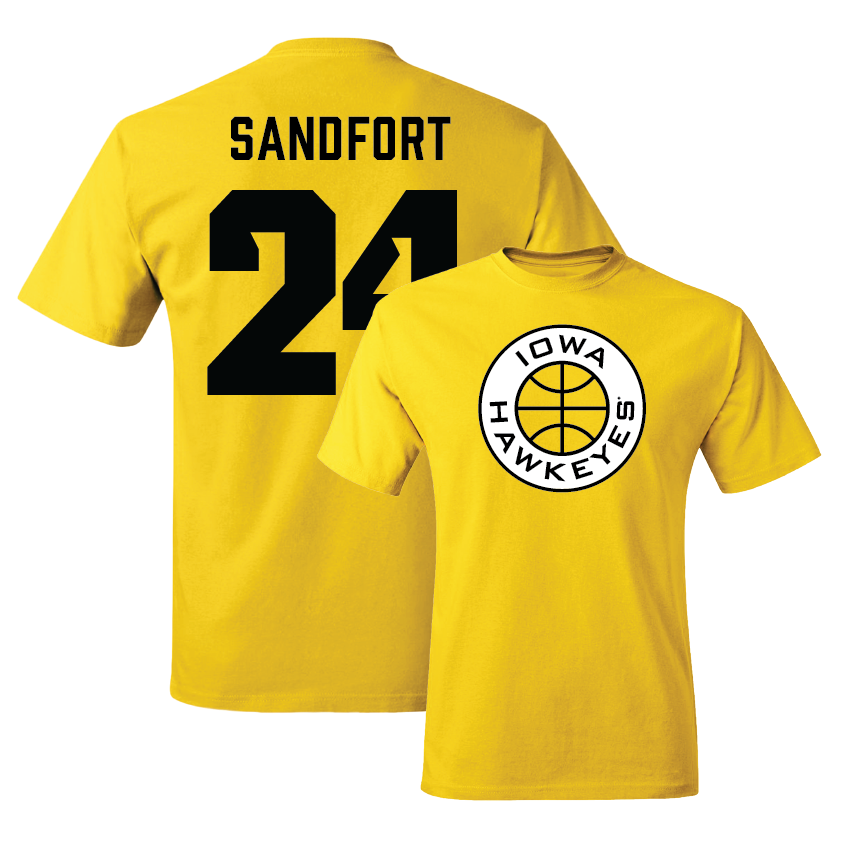 Gold Men's Basketball Tee - Pryce Sandfort