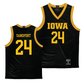 Iowa Men's Black Basketball Jersey  - Pryce Sandfort