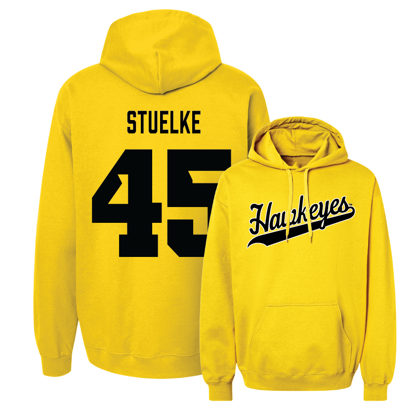 Gold Women's Basketball Script Hoodie - Hannah Stuelke