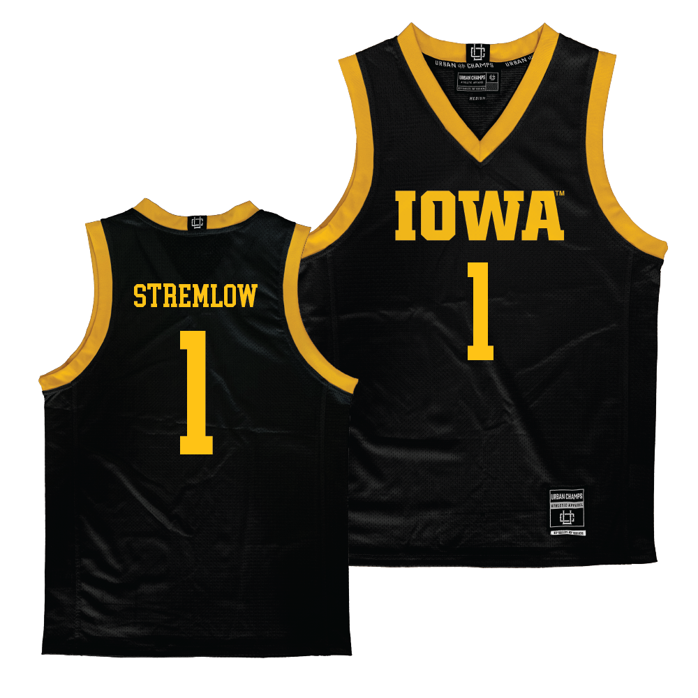 Iowa Women's Black Basketball Jersey  - Taylor Stremlow