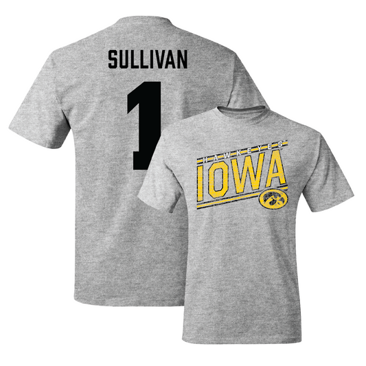 Sport Grey Football Slant Tee   - Brendan Sullivan