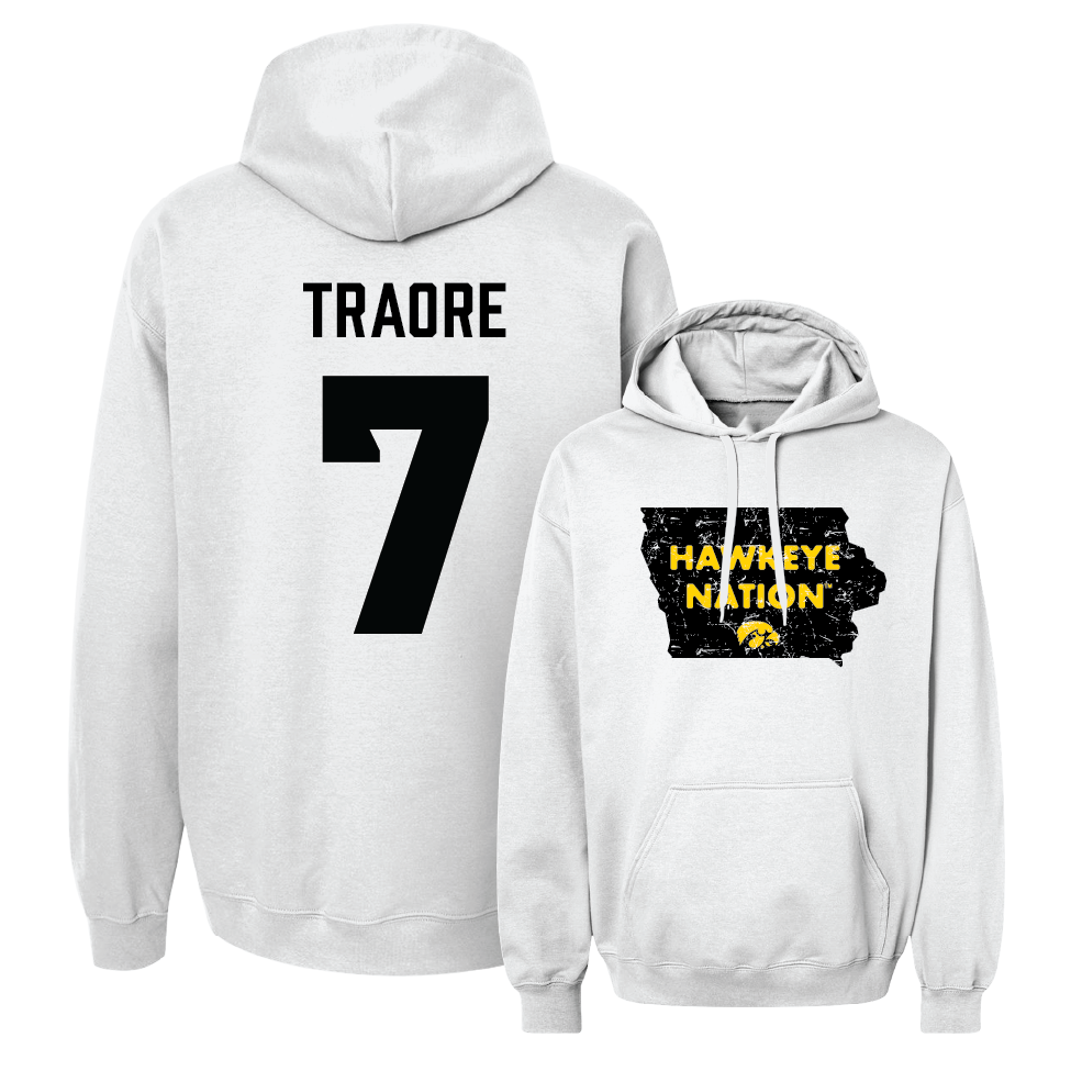 Men's Basketball White State Hoodie  - Seydou Traore