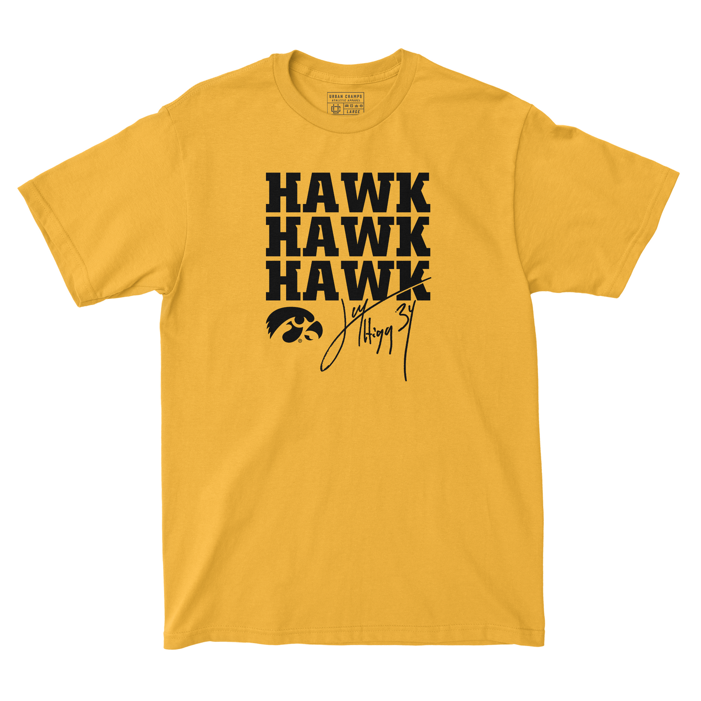 EXCLUSIVE RELEASE: Jay Higgins "Hawk Hawk Hawk" Gold Tee