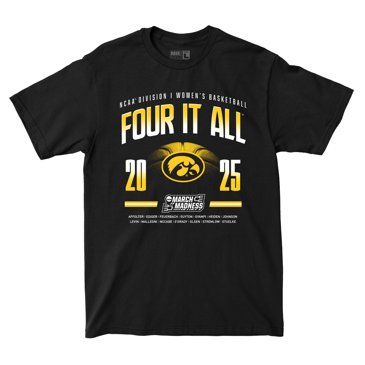 Iowa Women's Basketball Four It All Tee