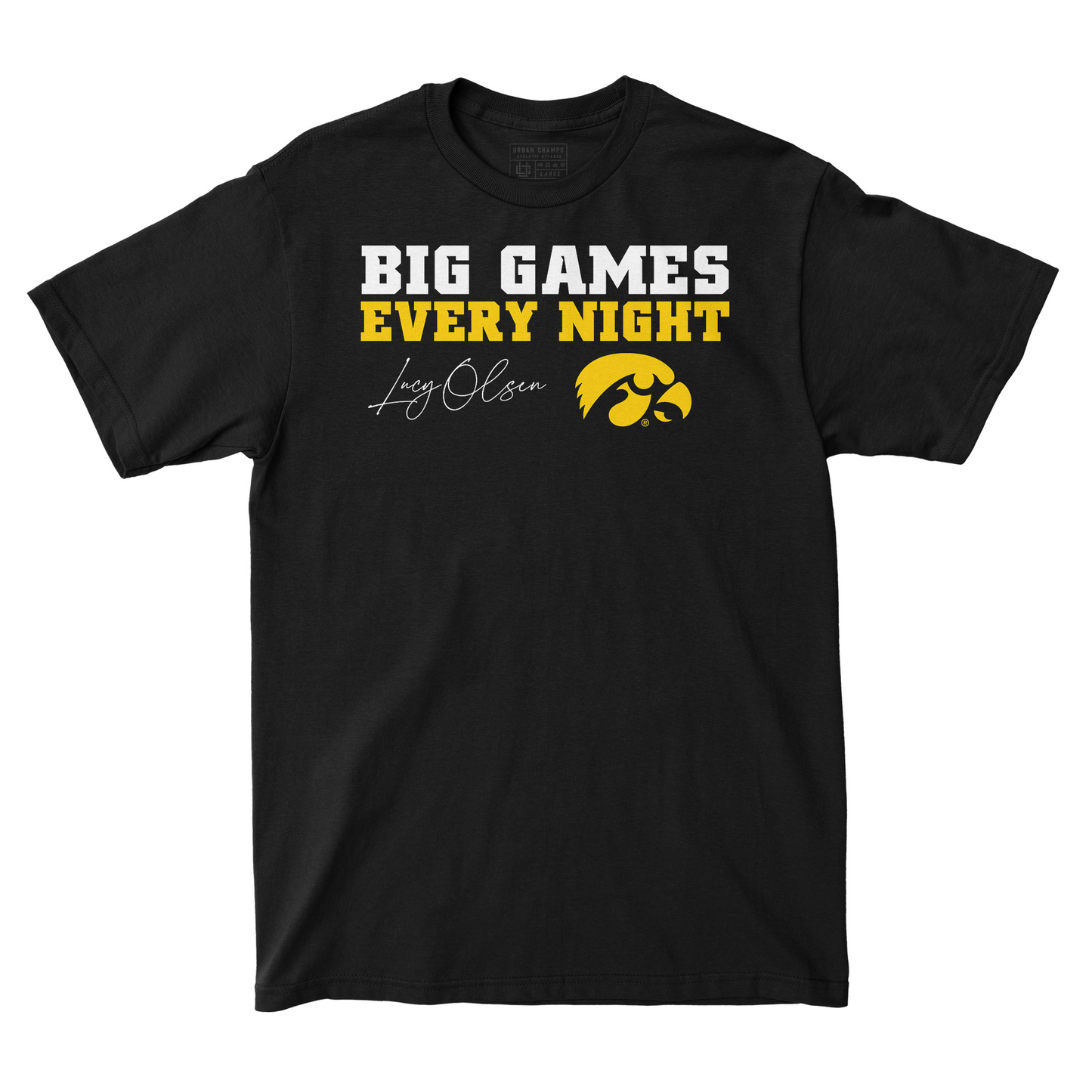 EXCLUSIVE RELEASE: Lucy Olsen "Big Games Every Night" Black Tee