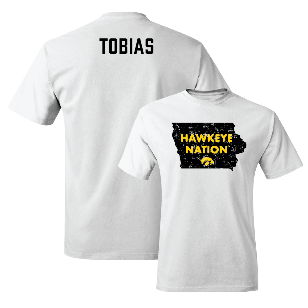 Track & Field White State Comfort Colors Tee - Tionna Tobias