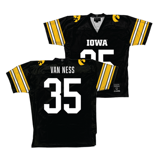 Black Iowa Football Jersey  - Devan Van Ness